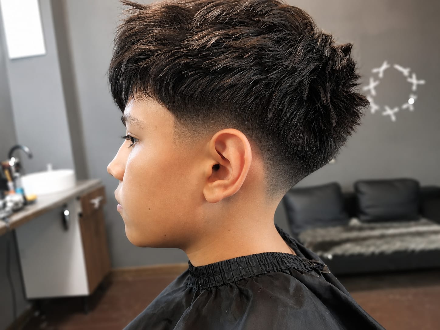 tuns baiat fade textured